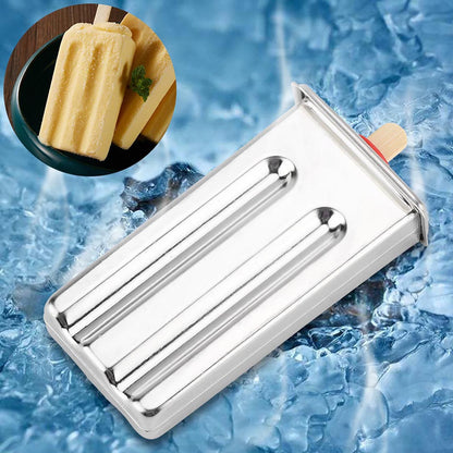 Stainless Steel Molds Ice Cream Industrial Home Kitchen DIY Ice Pop Mould Maker Tool(1#)