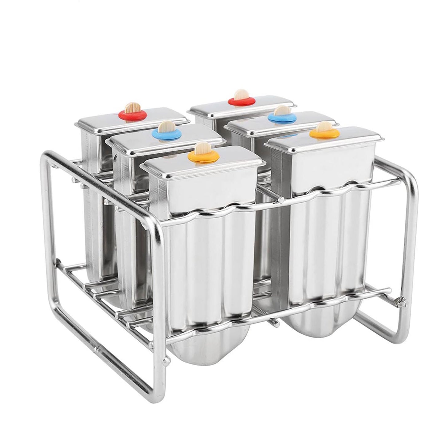 Stainless Steel Molds Ice Cream Industrial Home Kitchen DIY Ice Pop Mould Maker Tool(2#)