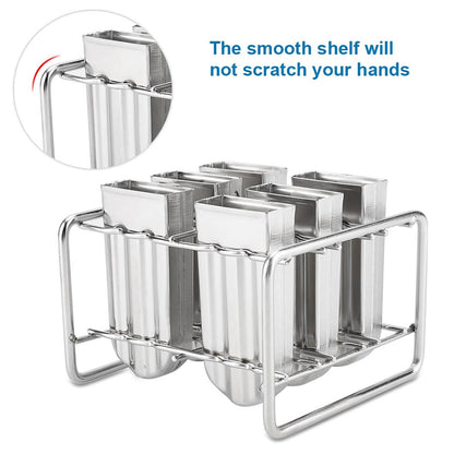 Stainless Steel Molds Ice Cream Industrial Home Kitchen DIY Ice Pop Mould Maker Tool(2#)