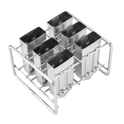 Stainless Steel Molds Ice Cream Industrial Home Kitchen DIY Ice Pop Mould Maker Tool(2#)