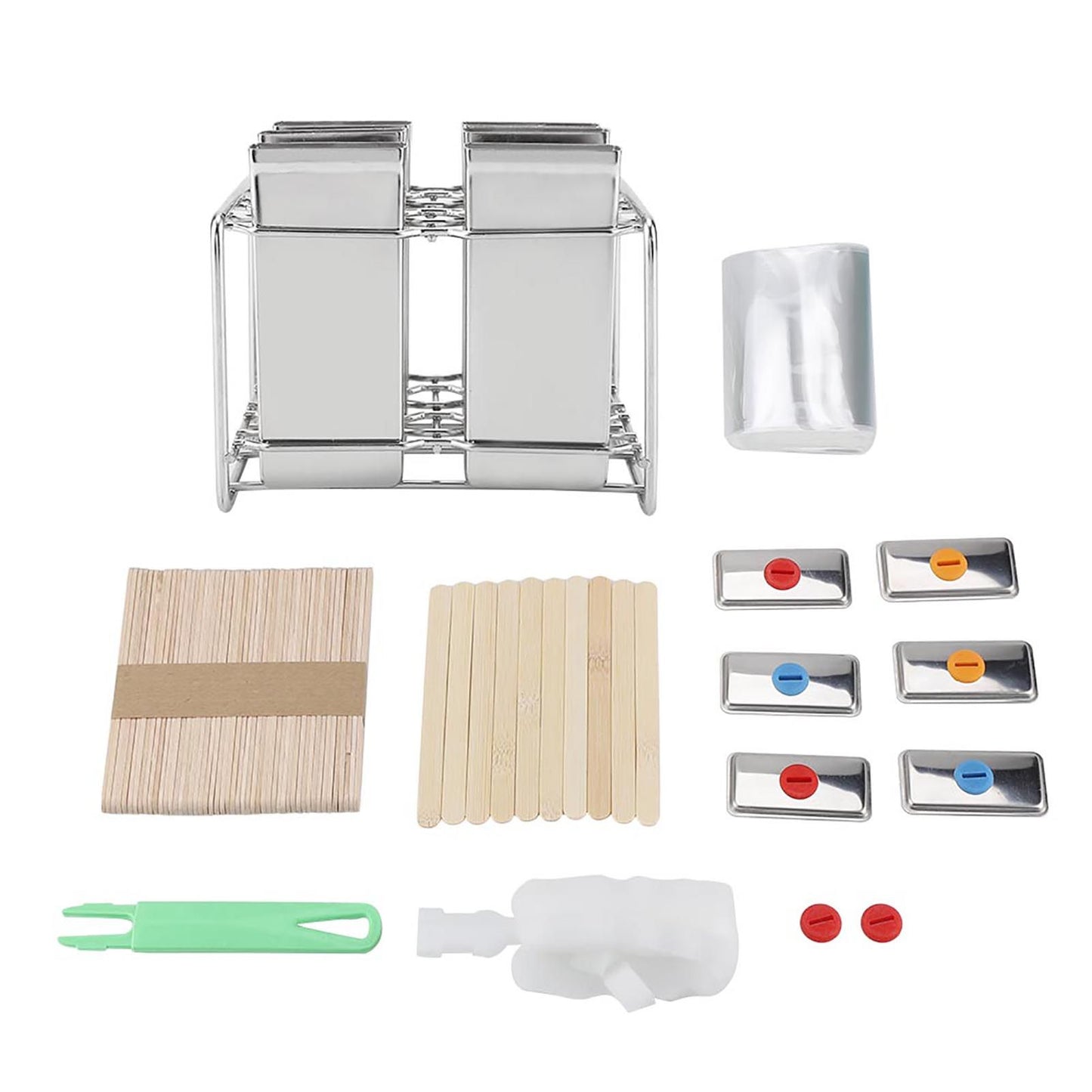 Stainless Steel Molds Ice Cream Industrial Home Kitchen DIY Ice Pop Mould Maker Tool(3#)