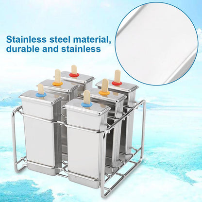 Stainless Steel Molds Ice Cream Industrial Home Kitchen DIY Ice Pop Mould Maker Tool(3#)