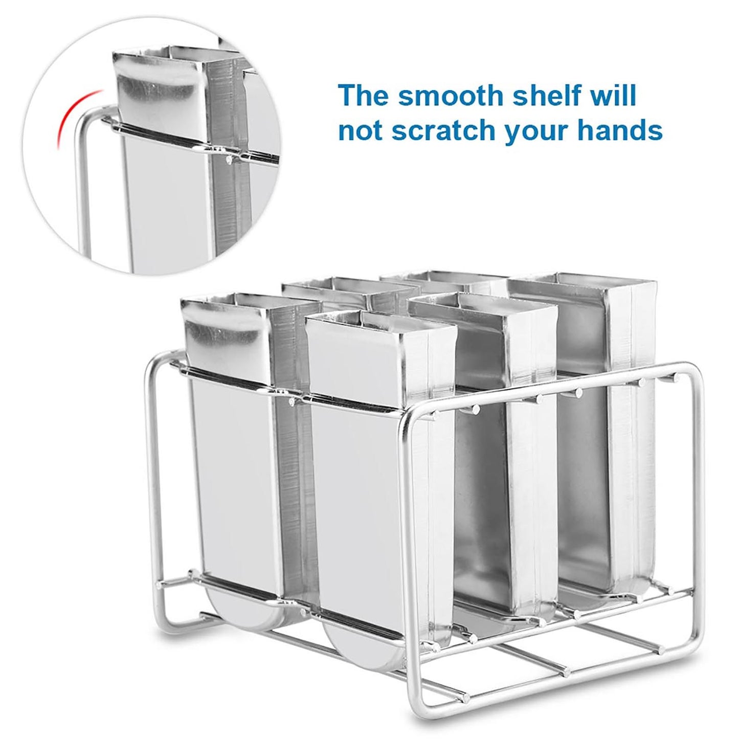Stainless Steel Molds Ice Cream Industrial Home Kitchen DIY Ice Pop Mould Maker Tool(4#)
