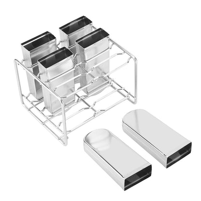 Stainless Steel Molds Ice Cream Industrial Home Kitchen DIY Ice Pop Mould Maker Tool(4#)