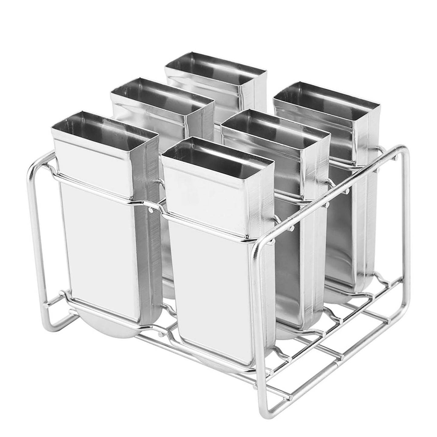 Stainless Steel Molds Ice Cream Industrial Home Kitchen DIY Ice Pop Mould Maker Tool(4#)