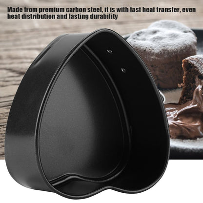 Carbon Steel Cake Mold with Removable Pan Tray Heart Shaped Baking Mould Nonstick Cookware
