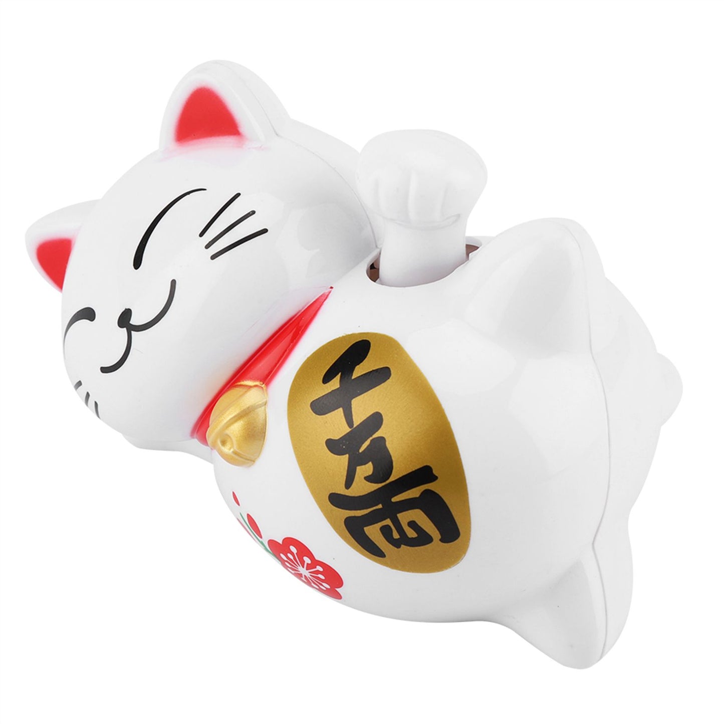 Solar Powered Adorable Lazy Lying Waving Beckoning Fortune Lucky Cat Car Accessories(#2)