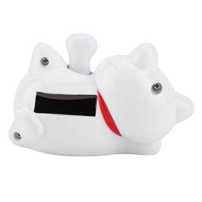 Solar Powered Adorable Lazy Lying Waving Beckoning Fortune Lucky Cat Car Accessories(#2)
