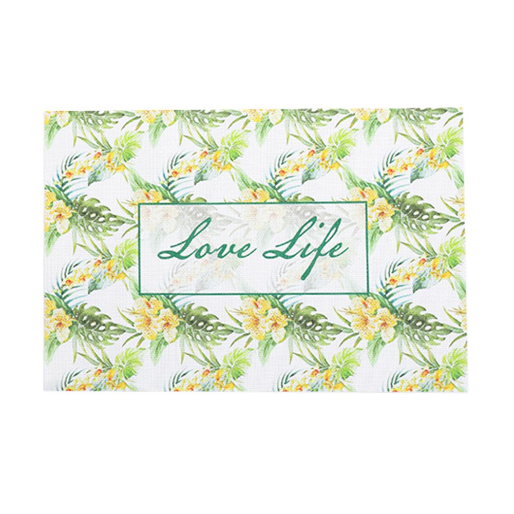 Fashionable Non Slip Table Dining PVC Placemat Insulation Pad Rectangle Tableware Mat(#1)