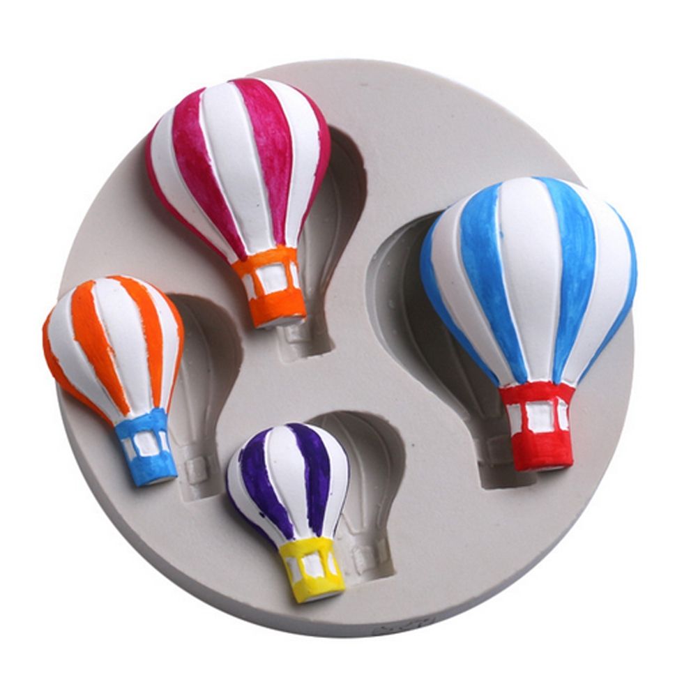 Hot Air Balloon Pattern Fondant Cake Decorative Baking Silicone DIY Mold (50-614)