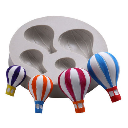 Hot Air Balloon Pattern Fondant Cake Decorative Baking Silicone DIY Mold (50-614)