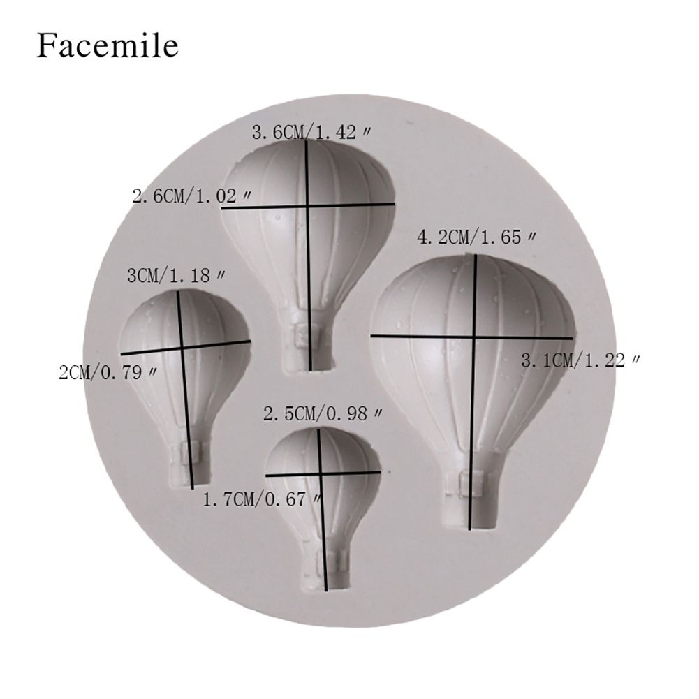Hot Air Balloon Pattern Fondant Cake Decorative Baking Silicone DIY Mold (50-614)