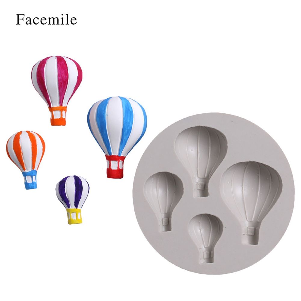 Hot Air Balloon Pattern Fondant Cake Decorative Baking Silicone DIY Mold (50-614)