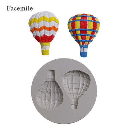 Hot Air Balloon Pattern Fondant Cake Decorative Baking Silicone DIY Mold (50-615)