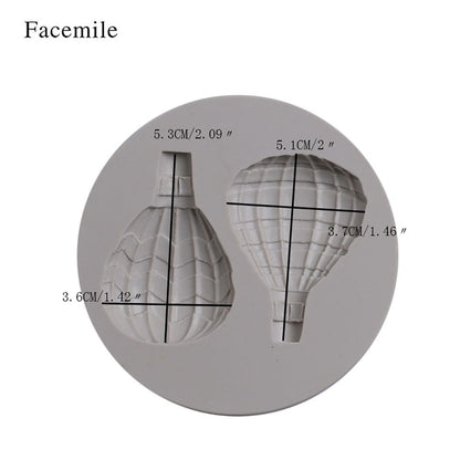 Hot Air Balloon Pattern Fondant Cake Decorative Baking Silicone DIY Mold (50-615)