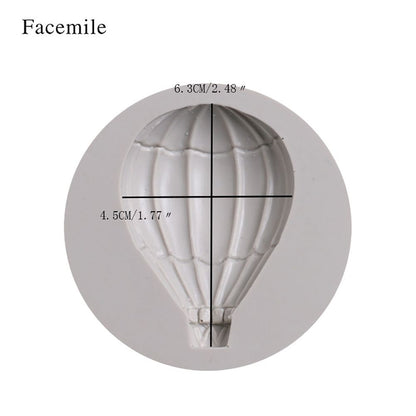 Hot Air Balloon Pattern Fondant Cake Decorative Baking Silicone DIY Mold (50-616)