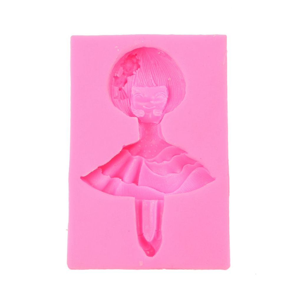 Silicone Cake Mold Ballet Dancing Girl Pattern Pudding Desserts Baking Mold Soap Making Tool