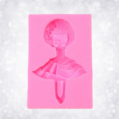 Silicone Cake Mold Ballet Dancing Girl Pattern Pudding Desserts Baking Mold Soap Making Tool