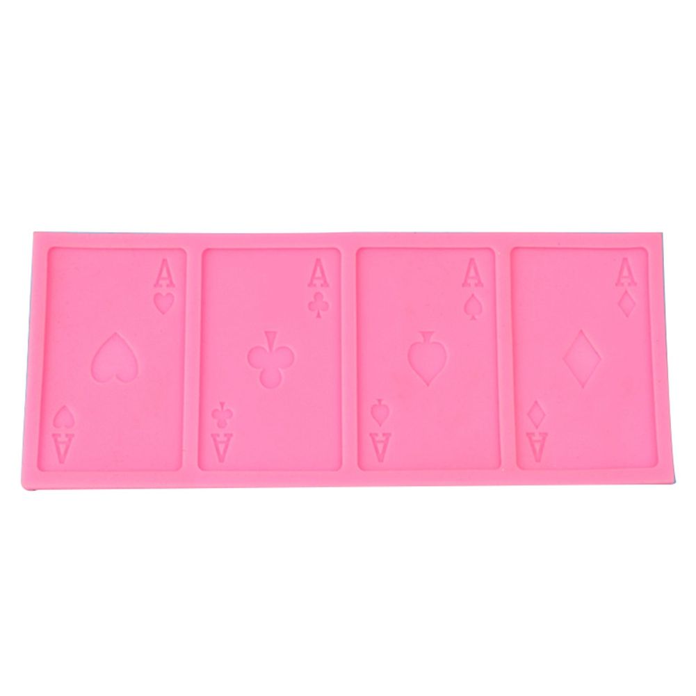 Poker Shape Cake Baking Cookie Chocolate Sugar Paste Food Silicone Mold Bakeware