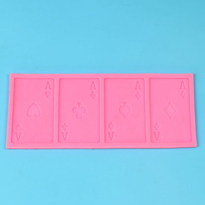 Poker Shape Cake Baking Cookie Chocolate Sugar Paste Food Silicone Mold Bakeware