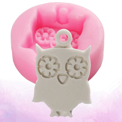 Cute Owl Shape Cake Baking Cookie Chocolate Sugar Paste Food Silicone Mold Bakeware