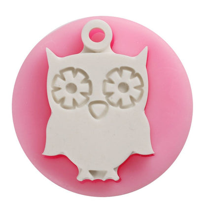 Cute Owl Shape Cake Baking Cookie Chocolate Sugar Paste Food Silicone Mold Bakeware