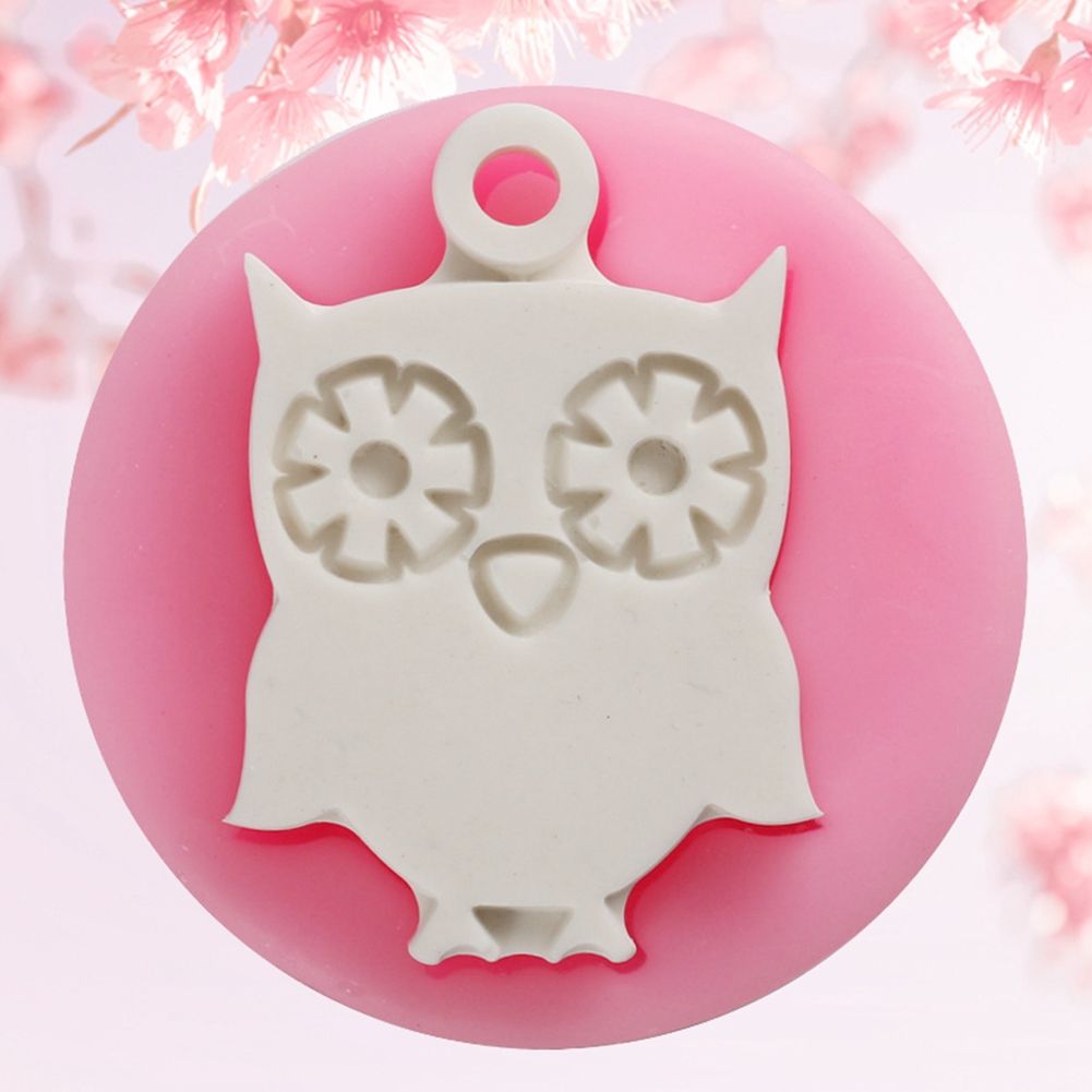 Cute Owl Shape Cake Baking Cookie Chocolate Sugar Paste Food Silicone Mold Bakeware