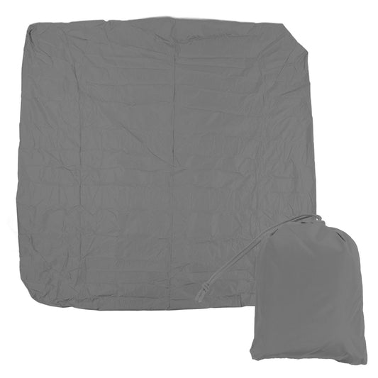 SPA Cover Square Waterproof 190 Silver Coated Polyester Taff Weather Resistant Hot Tub Cover Protector for Bathtub 231x231x30cm/90.9x90.9x11.8in Grey