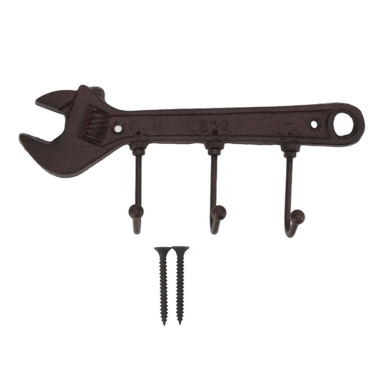 Industrial Style Hook Innovative Wall Decorative Cast Iron Hooks Clothes Hanger Pendant for Bar Entryway Wrench Shape 24x10.5x4.5cm