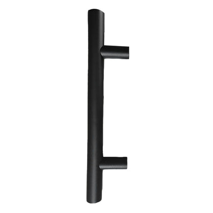 Sliding Barn Door Handle Carbon Steel 4.8mm Thick Double Sided Barn Door Push Pull Handle Black Round Handle