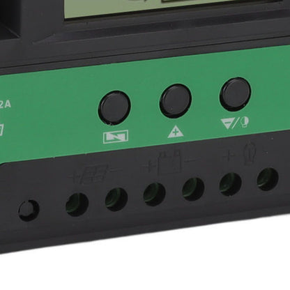 Solar Controller 12V 24V Charge Discharge PV Regulator LCD Display Dual USB Output 30A