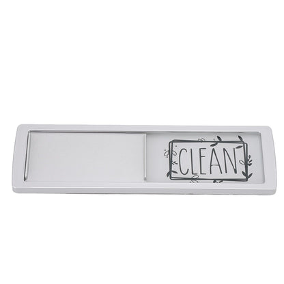 Dishwasher Magnet Easy To Read Clean Dirty Sign Indicator for Dishwasher With Double Sided Adhesive Tape Silver (Black and White)