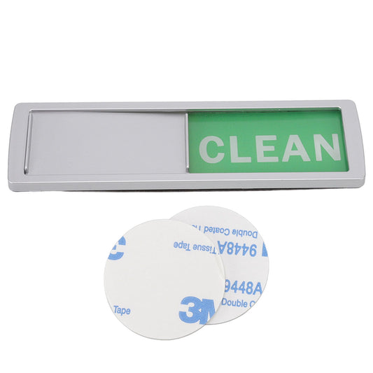 Dishwasher Magnet Easy To Read Clean Dirty Sign Indicator for Dishwasher With Double Sided Adhesive Tape Silver (Red and Green)