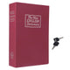 Diversion Book Safe Imitation Books Realistic Stainless Steel Liner Portable Book Safe Storage Box with Key Lock M Red