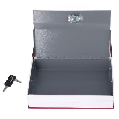 Diversion Book Safe Imitation Books Realistic Stainless Steel Liner Portable Book Safe Storage Box with Key Lock M Red