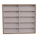 Sunglasses Display Tray PU Wood Grain Sunglasses Storage Case for Home Glasses Store 10 Grids