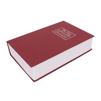 Book Safe Small Diversion Book Safe Storage Lock Box Money Coins Cards Hiding Box with Combination Lock Red