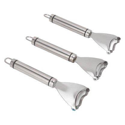 3pcs Stainless Steel Corn Cutter Peeler Safe Quick Clean Comfortable Grip Corn Thresher Planer Cutter for Kitchen