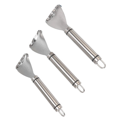 3pcs Stainless Steel Corn Cutter Peeler Safe Quick Clean Comfortable Grip Corn Thresher Planer Cutter for Kitchen