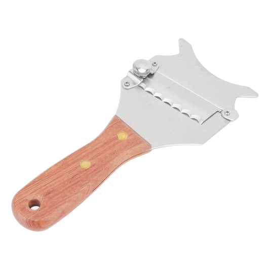 Truffle Grater Wavy Blade Wooden Handle Stainless Steel Hand Plane Cheese Grater Cutter for Chocolate