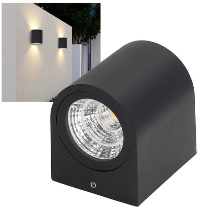 5W LED Wall Light Cylindrical Aluminum Case Lighting Lamp for Corridor Porch Aisle 85‑265V 3000K Warm Light
