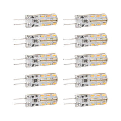 10pcs G4 LED Bulb 1.5W DC12V Warm White 3000K 110LM Bi Pin Light Bulbs LED for Cabinet Lighting Courtyard