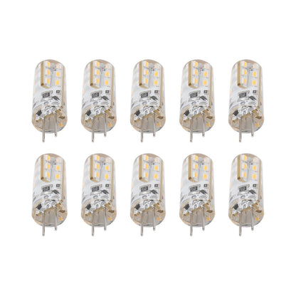 10pcs G4 LED Bulb 1.5W DC12V Warm White 3000K 110LM Bi Pin Light Bulbs LED for Cabinet Lighting Courtyard