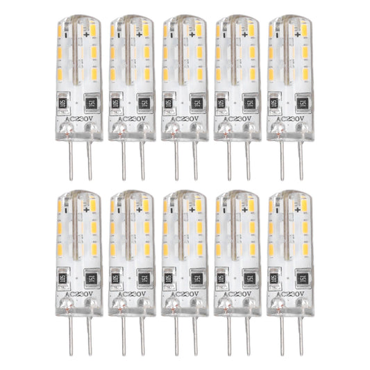 10 Pcs G4 LED Bulbs Bi Pin Base Silicone Warm White 3000K 1.5W AC220V 110LM Landscape Bulbs Replacement
