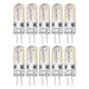 10 Pcs G4 LED Bulbs Bi Pin Base Silicone Warm White 3000K 1.5W AC220V 110LM Landscape Bulbs Replacement