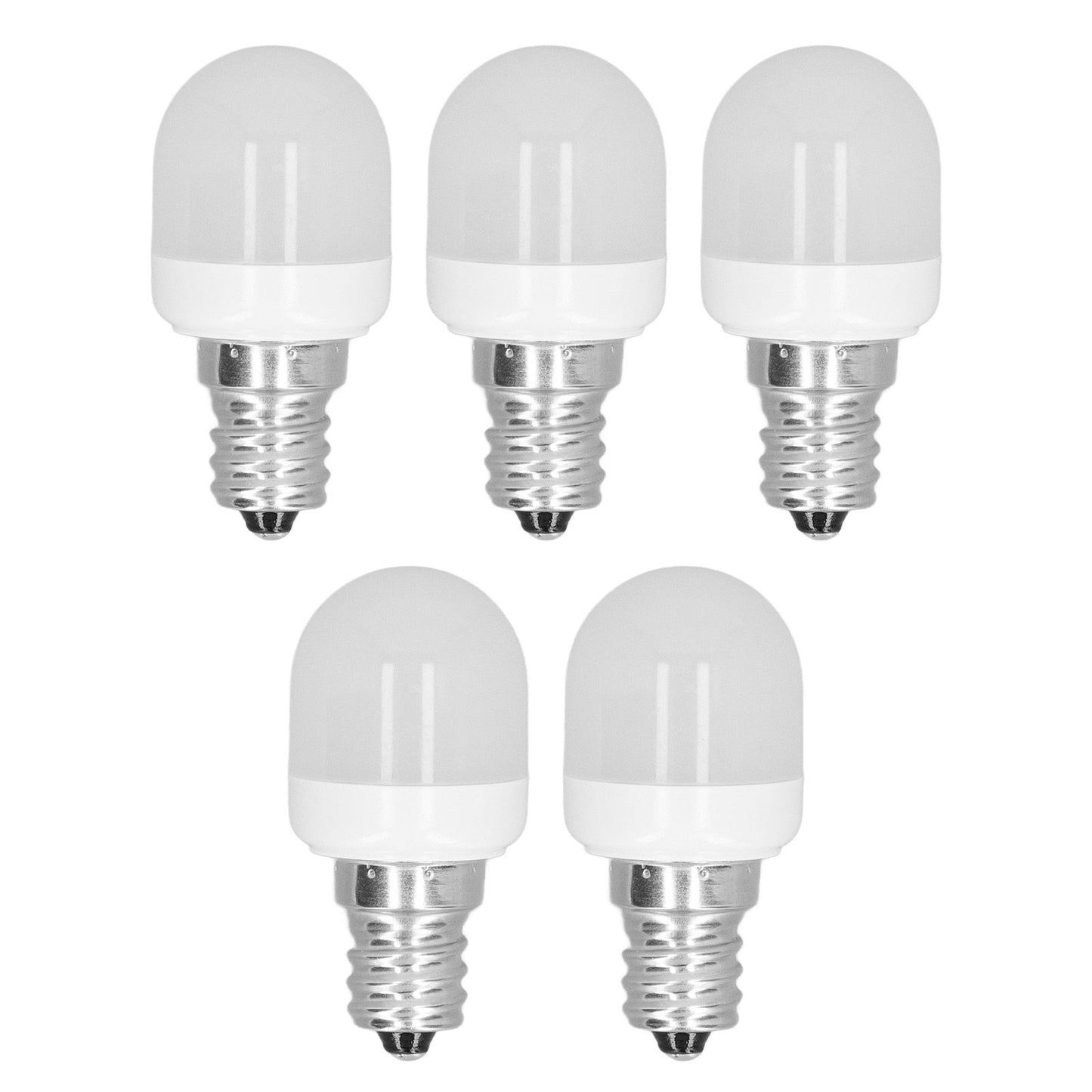 5Pcs Ceiling Light Bulbs 1.5W High Temp Resistant White 75 Luminous Flux E12 Base LED Bulbs for Office Bedroom Corridor Warm Light