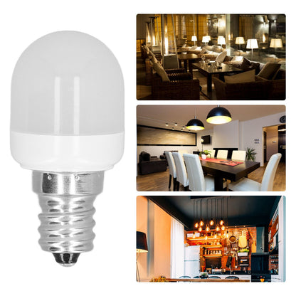 5Pcs Ceiling Light Bulbs 1.5W High Temp Resistant White 75 Luminous Flux E12 Base LED Bulbs for Office Bedroom Corridor Warm Light