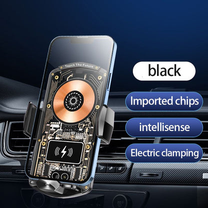 A6 Magnetic Dual Mode Wireless Car Charger Mount for iPhone Samsung Android Phones，black