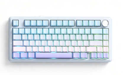 Solakaka A75 3-Mode RGB Mechanical Keyboard, Blue‑Purple