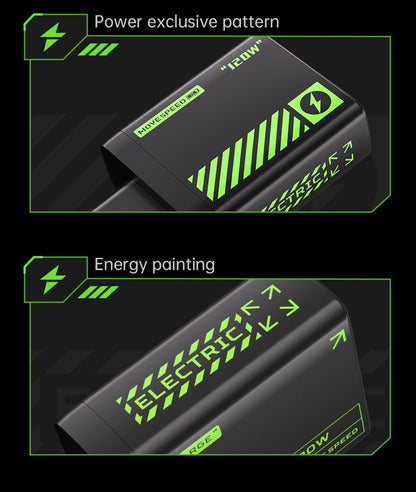 AC120U4-EU 120W USB C Charger, 4-Port Fast Charging Block, black